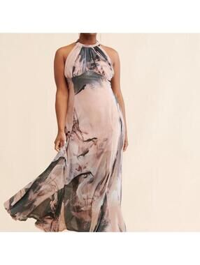 Let Me Be for Anthropologie Knit Halter Maxi Dress